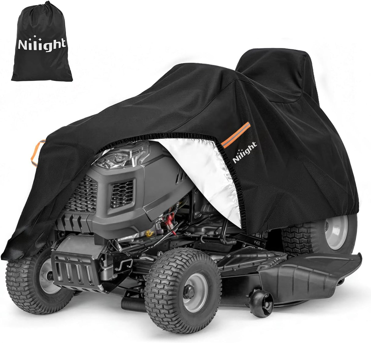 Riding Lawn Mower Cover 98 Inch, Waterproof Lawn Mower Cover | Fits Mowers up to 98 InchL x 36 InchW x 43 InchH, 420D Heavy Duty Fabric, All-weather & UV Protection