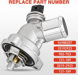 Aluminium Thermostat Housing Assembly Compatible with Chevrolet Chevy Spark 1.2L 2013 2014 2015 Engine Coolant Thermostat Housing for Car 96988257 25192923 902-753 131-189 9698-8257 2519-2923