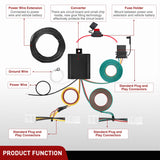 4 Pin Trailer Wiring Harness Kit 56165 Vehicle Standard 4 Way Connector Custom for 2006 2007 2008 2009 2010 2011 2012 Toyota RAV4 Simple Fit Tow Hitch Accessories