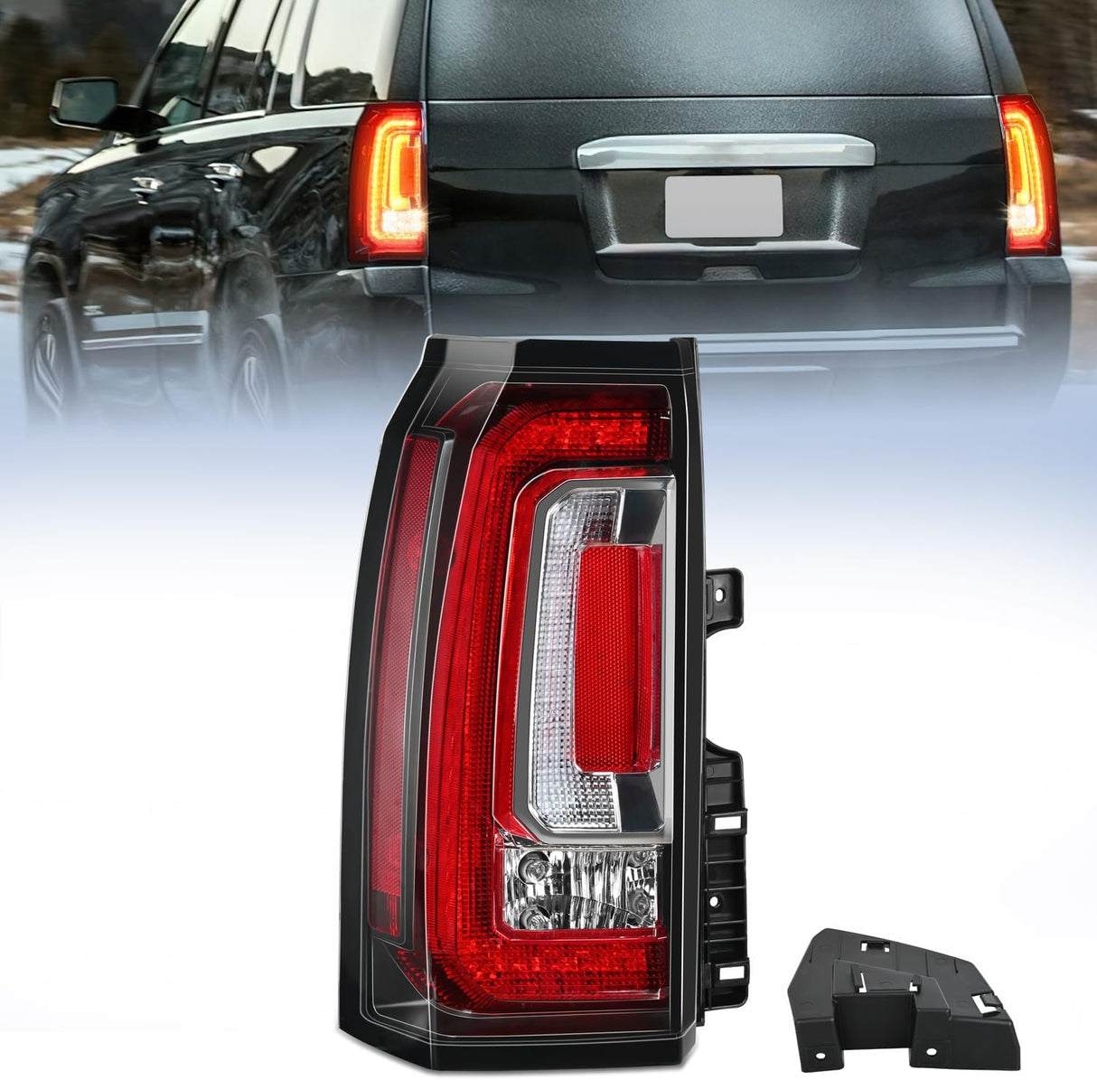 Taillight Assembly Compatible with 2015 2016 2017 2018 2019 2020 GMC Yukon and Yukon XL 2015-2018 submodel Denali SLE SLT LED Type Tail Lights Rear Lamp Replacement Driver Side