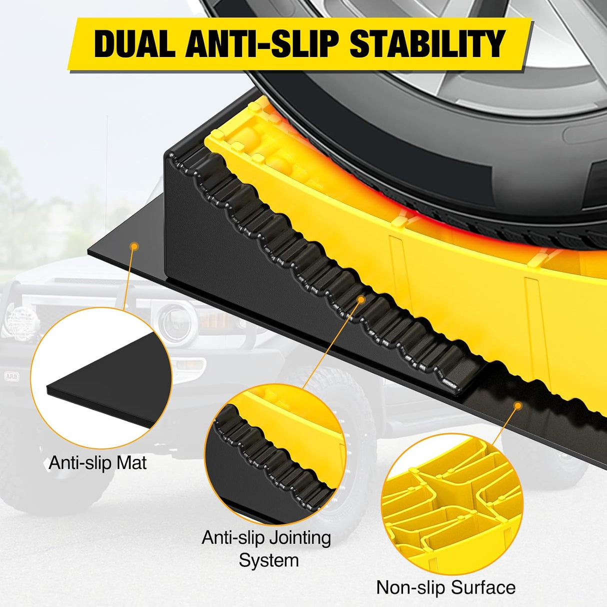 RV Levelers 2 Pack, Curved Camper Leveler with Chocks, Up to 35,000lbs | 1/2 Inch–4 Inch Leveling, Campers / Trailers / Motorhomes, Portable, Helping make RV leveling faster and easier