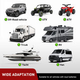 12V 140AMP Dual Battery Isolator Voltage Sensitive Relay Smart VSR Dual Battery Automatic Charger Relays Auto Disconnect Switch Waterproof for Truck Van RV ATV UTV Boat Can Am