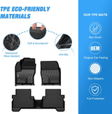 TPE Floor Mats for Ford Escape 2013-2019 / Ford C-Max 2013 2014 2015 2016 2017 2018 All Weather Custom Fit Heavy Duty Floor Liners