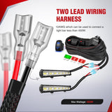Wiring Harness Kit Nylon 12 AWG 2 Leads 12V 5Pin Rocker Switch Laser On Off Power Relay Blade Fuse for LED Light Bar Off Road Lights on Cars Jeep Boat Trucks