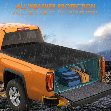 Soft Roll-Up Tonneau Cover Compatible with Chevy Silverado/GMC Sierra 2500 HD 3500 HD 2020-2026, 6.9ft Truck Bed Cover