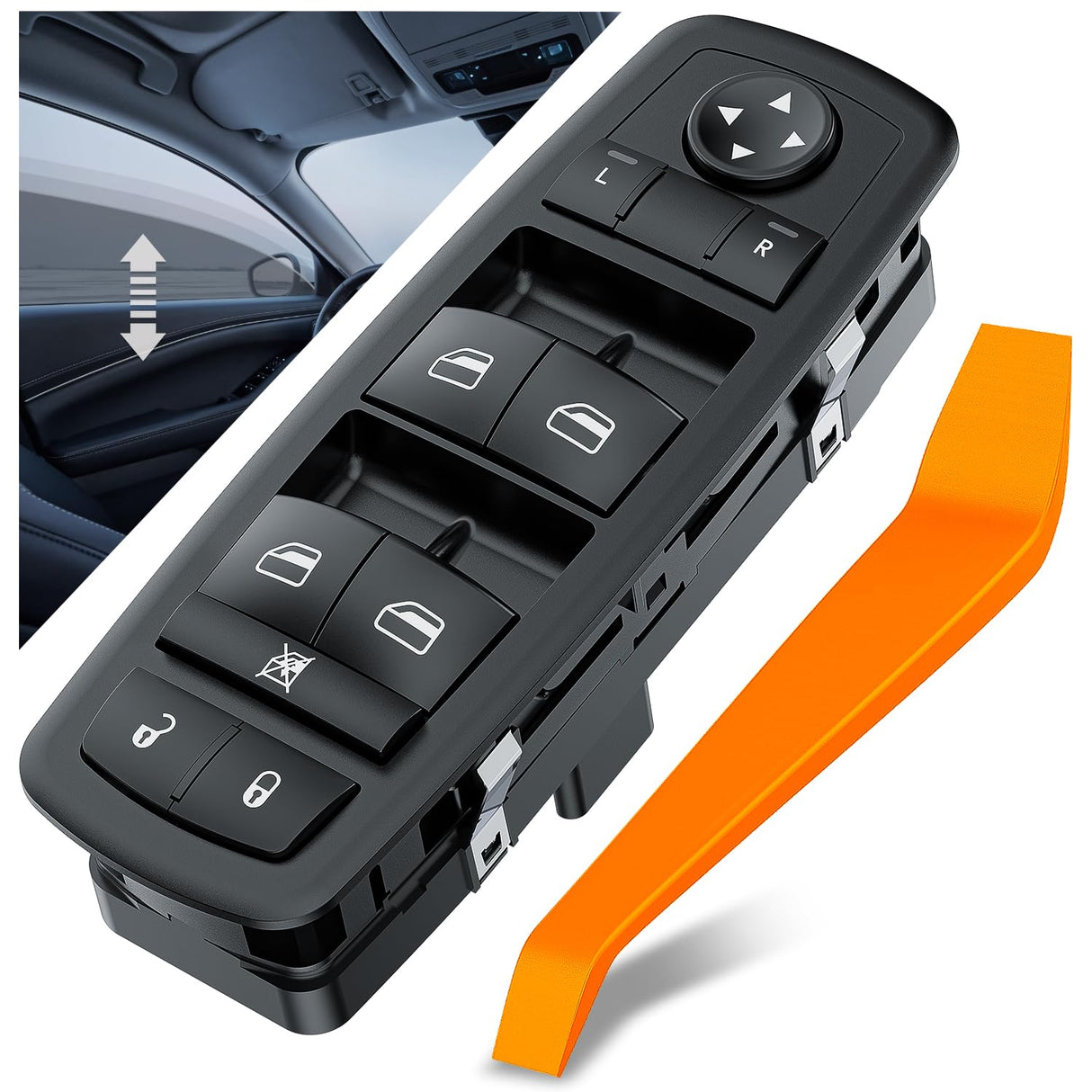 Driver Power Window Switch Replacement for 2008 2009 Chrysler/Dodge | for 2008 2009 Chrysler Town & Country /Dodge Grand Caravan 920-401 04602535AC 04602535AD 04602535AE 04602535AF 04602535AG