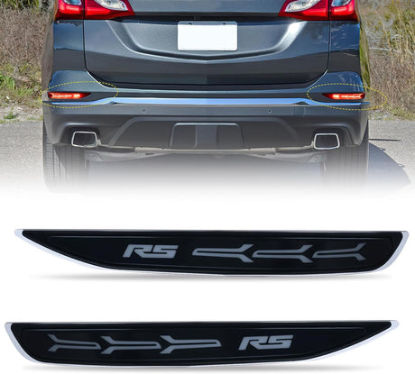 Rear Bumper Tail Light Compatible with 2017 2018 2019 2020 2021 2022 Chevy Equinox Smoke Lens LED Reflector Bumper Lamps Brake Turn Signal Sequential Flashing Driving Taillights Replacement