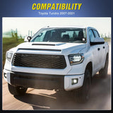 Ditch Light Brackets Hood Hinges Mount Bracket Kit for Auxiliary Offroad LED Pods Work Lighting Compatible with Toyota Tundra 2014 2015 2016 2017 2018 2019 2020 2021