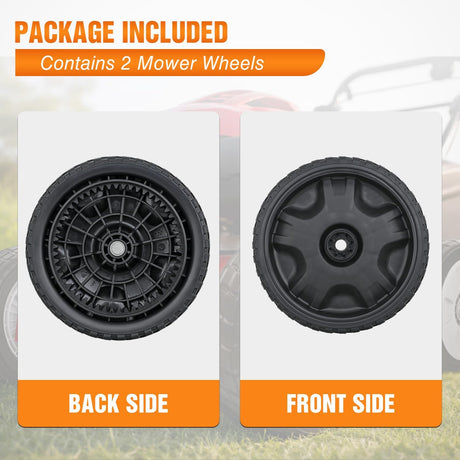 Lawn Mower Drive Wheels Replacement 8 Inch 634-05039 Assembly, Lawnmower Wheels Compatible with Troy-Bilt, Craftsman, TB200 TB210 TB220 TB230 TB270ES TB280ES, 2-Pack
