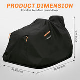 Riding Lawn Mower Cover 98 Inch, Waterproof Lawn Mower Cover | Fits Mowers up to 98 InchL x 36 InchW x 43 InchH, 420D Heavy Duty Fabric, All-weather & UV Protection