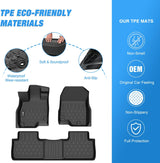 TPE Floor Mats for Acura RDX 2019 2020 2021 2022 2023 2024 2025 2026, All Weather Custom Fit Heavy Duty Floor Liners