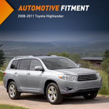 Fog Lights Assembly Compatible with 2008 2009 2010 2011 Toyota Highlander Left Driver and Right Passenger Side Clear Lens w/H11 12V 55W Bulbs