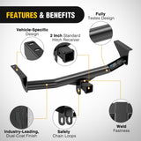 Class 3 Trailer Hitch 2 Inch Receiver Tow Hitch Compatible with Chevrolet Colorado/GMC Canyon 2015 2016 2017 2018 2019 2020 2021 2022 Black Powder Coated