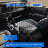 Center Console Cover for Ford Bronco 2021-2026 2/4-Door Armrest | Middle Armrest Cover for Car Accessories Waterproof Leather Arm Rest Cushion with Side Storage Pocket (Not for Bronco Sport)