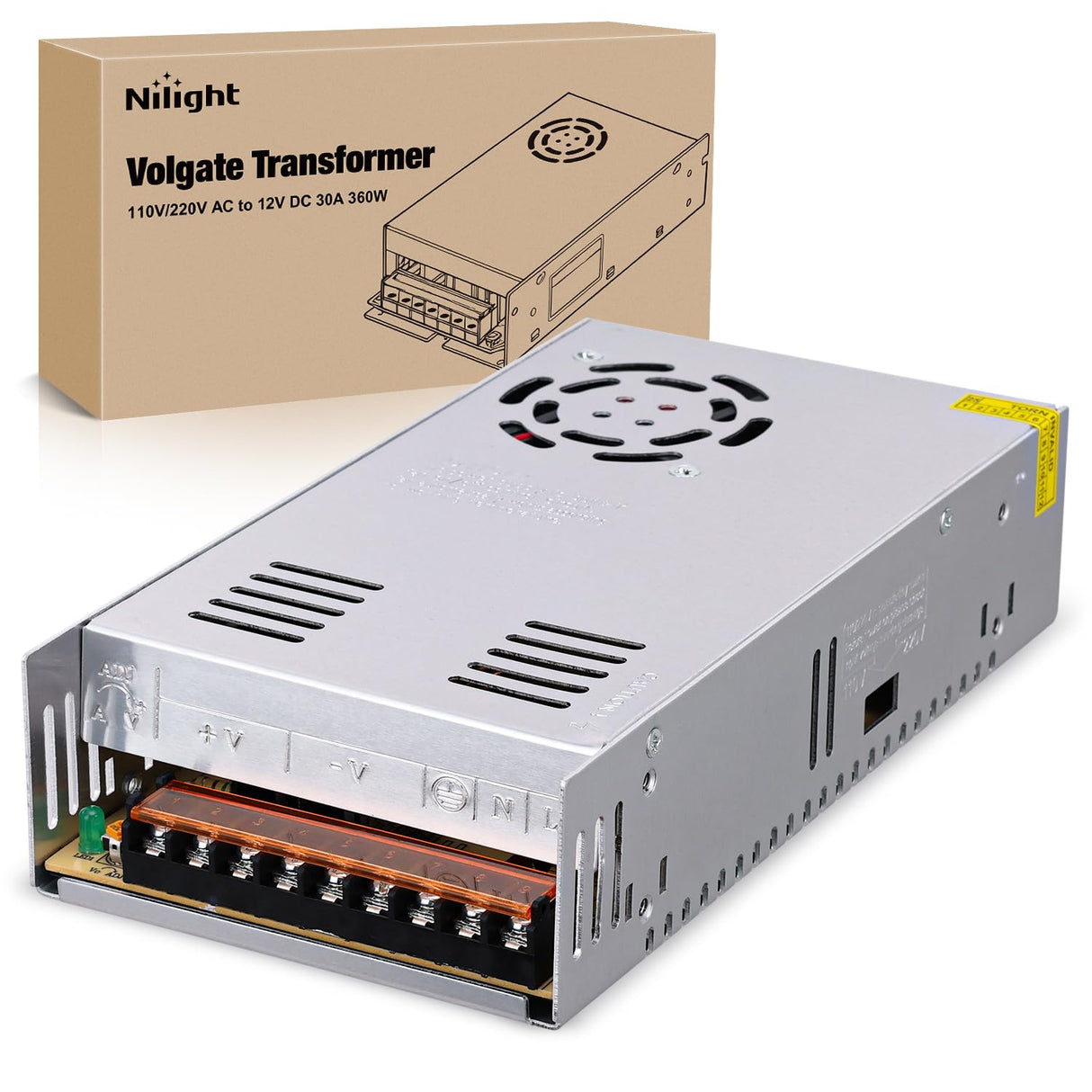 AC 110V/220V to DC 12V Voltage Converter 30A 360W Power Supply | Switching Power Supply Adapter Transformer Low Voltage Output LED Driver for LED Strip Light Radio CCTV Camera video System