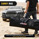 Recovery Off-Road Traction Boards 2Pcs 43 InchL x 13.3 InchW with Yellow Teeth for 4WD 4X4 Mud Sand Snow Includes 2PCS Mounting Kit & Carry Bag (Grey)
