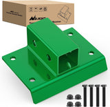 Bolt on Tractor Bucket 2 inch Towing Receiver Adapter 5/8 InchPin Hole Class 3 Trailer Hitch 12000 LBS Work Well for Tractor Buckets Green