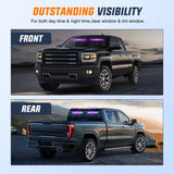 162 LED Traffic Advisor Strobe Light Bar 2-in-1 Purple White Emergency Warning Hazard Lights with Controller 4 Switchable Color 36 Flash Pattern for Trucks Cars Tow Plow Construction Vehicles