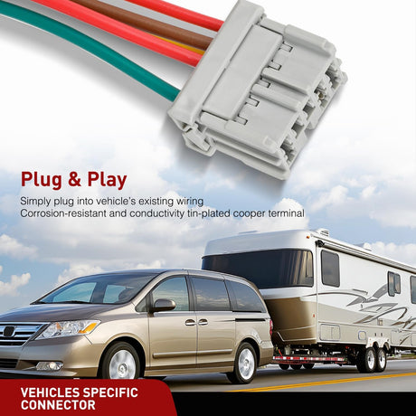 4 Pin Trailer Wiring Harness Kit 56161 Vehicle Standard 4 Way Connector Custom for 2005 2006 2007 2008 2009 2010 Honda Odyssey Simple Fit Tow Hitch Harness