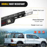 Adjustable 27-30 Inch High Truck Ladder Bed Rack Compatible with Tacoma/Tundra/Ram 1500/ Silverado/Sierra 1500/ F150/ Gladiator JT/Titan/Frontier/Colorado/Canyon/Ranger with 2 LED Lights