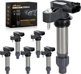 Ignition Coil Pack UF569 Fit for Buick Chevy GMC Pontiac Saab 9-4X Saturn Outlook Allure Enclave Cadillac CTS SRX XTS Impala Acadia Terrain G6 OE# C1555 D515C GN10494 Ignition Coils Set of 6