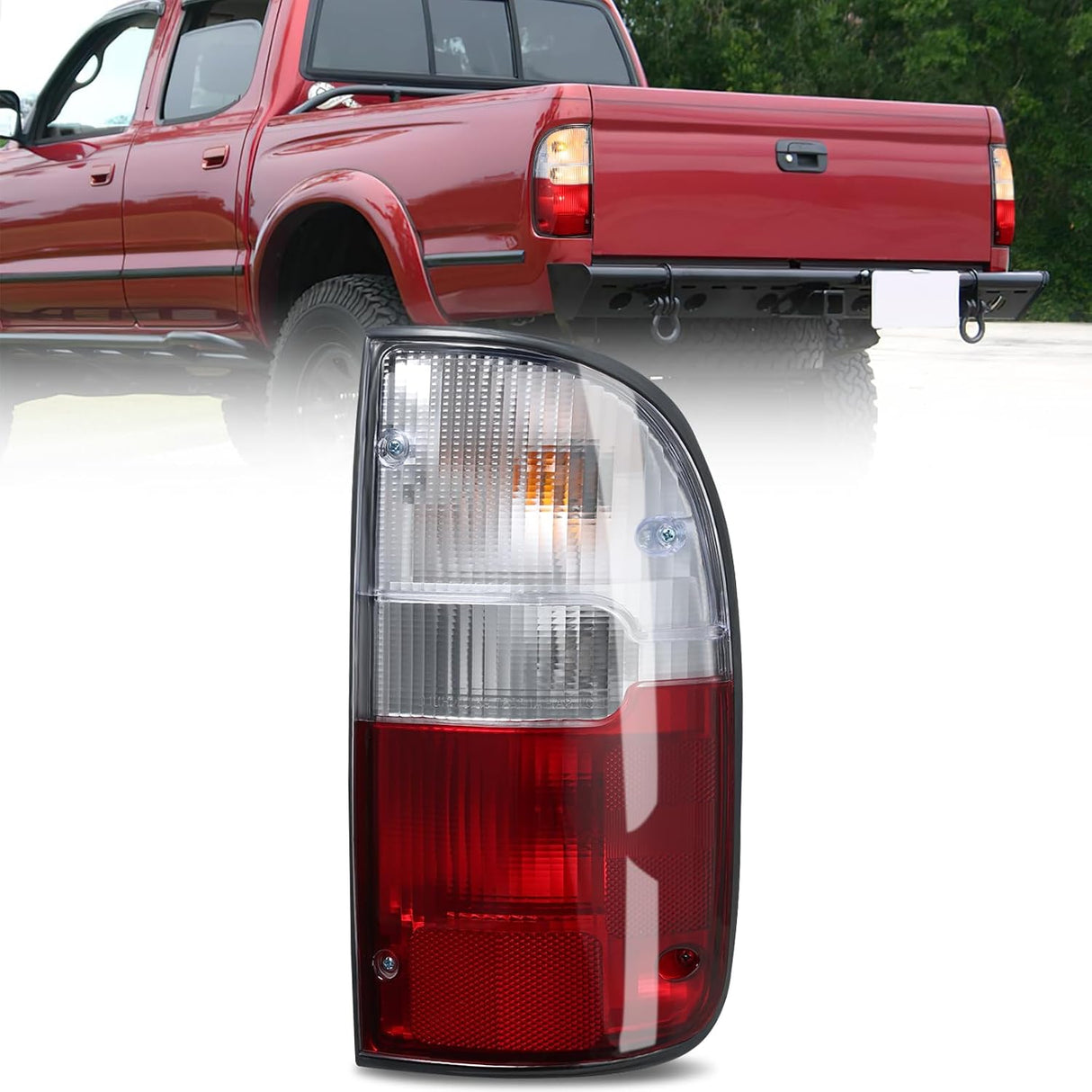 Taillight Assembly Compatible with 1995 1996 1997 1998 1999 2000 Toyota Tacoma Rear Tail Light Lamp Replacement OE Style Passenger Side