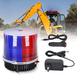 18LED Strobe Lights Red Blue Wireless Rotating Emergency Safety Flashing Beacon Light with Magnetic Base Mount and Two Types of Plugs for Vehicle UTV Truck Forklift Tractor Snow Plow