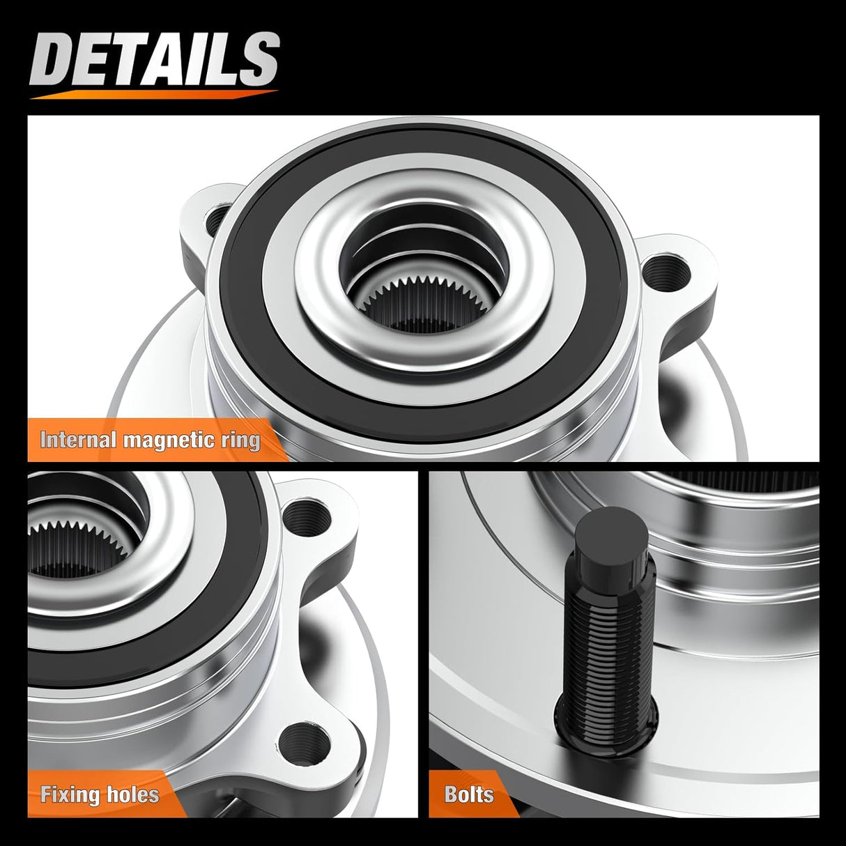 Front or Rear Wheel Bearing and Hub Assembly for Ford Explorer 2011 2012 2013 2014 2015 2016 2017 2018 2019, Ford Police Interceptor Utility 2013-2018, w/5 Lugs-512460 2Pack