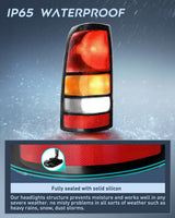 Taillight Assembly Compatible with 1999 2000 2001 2002 2003 2004 2005 2006 GMC Sierra 1999-2002 Chevy Silverado Fit Fleetside Tail Rear Light OE Style Driver Side Black Border