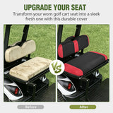 Golf Cart Seat Covers 2PCS Red Black Yamaha Club Car Precedent | Breathable Sun Scratch Resistant Washable No Staple Fits 2007-2016 Yamaha G29 2017-2026 Drive2 2004-2019 Club Car Precedent