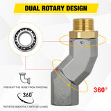3/4 Inch NPT Fuel Hose Swivel, 360 Rotating Connector for Fuel Transfer Hose Nozzle Pump Diesel Gasoline Kerosene