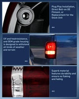 Taillight Assembly Compatible with 2001 2002 2003 2004 2005 2006 2007 2008 2009 2010 2011 Ford Ranger without STX Model Rear Lamp OE Style Driver and Passenger Side Dark Red Lens