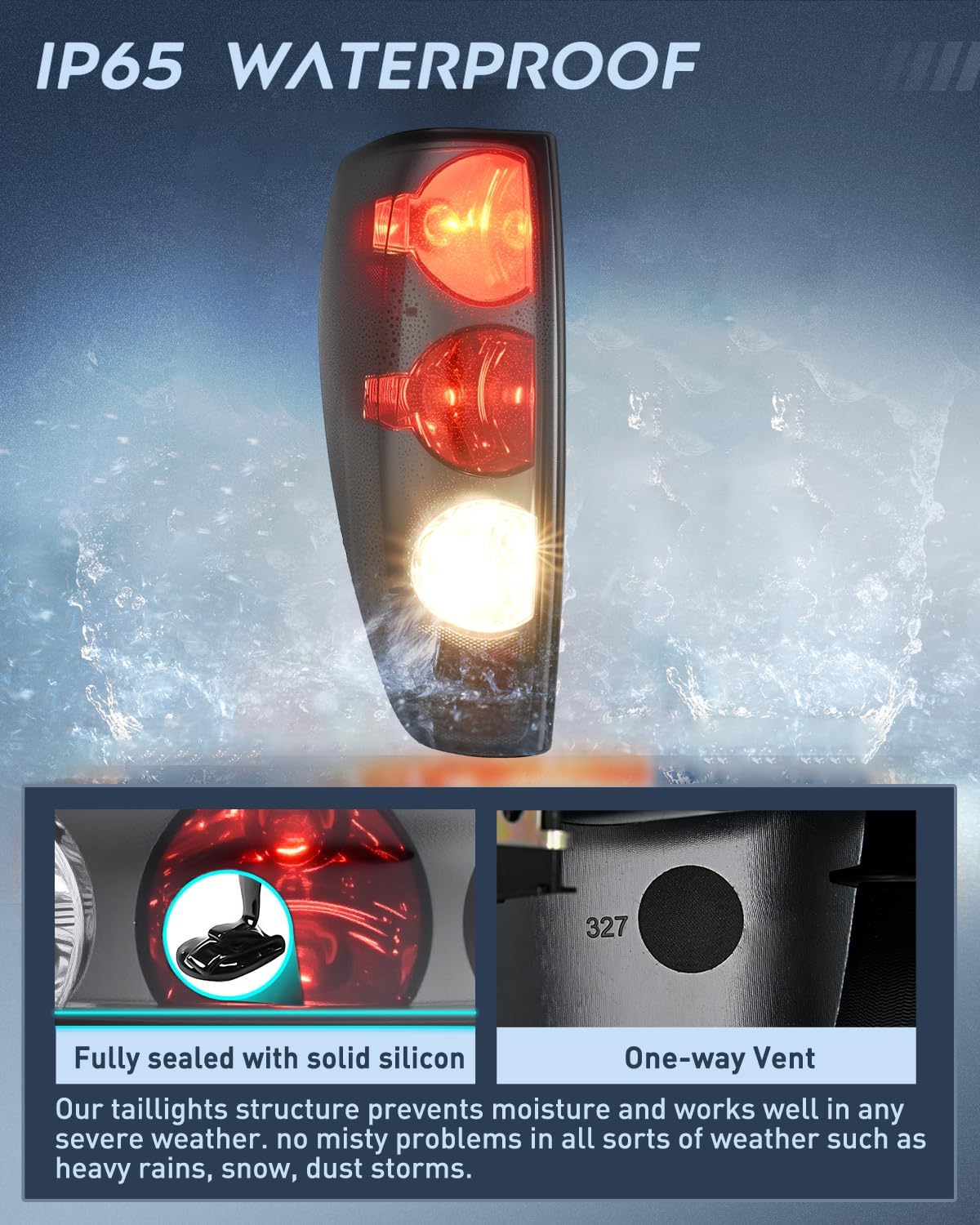 Taillight Assembly Compatible with 2004 2005 2006 2007 2008 2009 2010 2011 2012 Chevy Colorado GMC Canyon 2006-2008 Isuzu Tail Light Rear Lamp OE Style Driver Side Smoke Red Lens