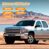 4PCS Exterior Chrome Front Rear Driver & Passenger Car Door Handle for 2007 08 09 10 11 12 13 2014 Chevy Silverado Suburban Tahoe Avalanche GMC Sierra Yukon Cadillac Escalade Replaces#20828258