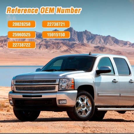 4PCS Exterior Chrome Front Rear Driver & Passenger Car Door Handle for 2007 08 09 10 11 12 13 2014 Chevy Silverado Suburban Tahoe Avalanche GMC Sierra Yukon Cadillac Escalade Replaces#20828258