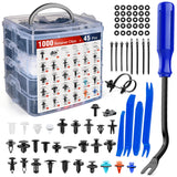 1045Pcs Car Push Retainer Clips Auto Fasteners Kit 30 Most Popular Sizes Nylon Bumper Fender Rivets with 5 Fasteners Remover 10 Cable Ties for Toyota GM Ford Honda Chevy