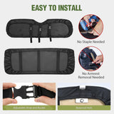 Golf Cart Rear Seat Cover 1PC Black Leather Club Car EZGO Yamaha | Thick PVC Leather Diamond Design Breathable Water Repellent Scratch Resistant Fits Club Car EZGO Yamaha Aftermarket Seats