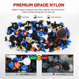 975Pcs Car Push Retainer Clips Auto Fasteners Kit Included 33 Sizes Nylon Bumper Fender Rivets Door Trim Panel Clips with 5 Fasteners Remover 10 Cable Ties for Toyota GM Ford Honda Chevy Audi