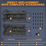 Pair Engine Valve Cover Set for Infiniti I35 2002 2003 2004, for Nissan Altima 2002 2003 2004 2005 2006, Maxima 2002-2006 2007 2008, Quest 2004-2009, Murano 2003 2004 2005 2006 2007