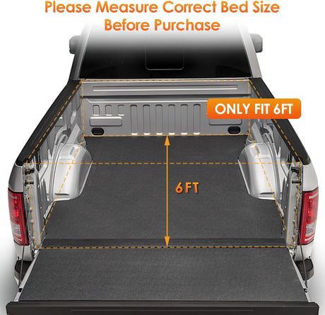 Soft Tri-fold Truck Bed Tonneau Cover Fits for 2019 2020 2021 2022 2023 Ford Ranger-6ft