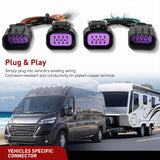 4 Pin Trailer Wiring Harness Kit 56478 Vehicle Standard 4 Way Connector Custom for 2014 2015 2016 2017 2018 2019 2020 2021 2022 2023 2024 Ram ProMaster 1500 2500 3500 Simple Fit Tow Hitch