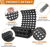 Tire Traction Mats,7 Ton Heavy-Duty Recovery Tracks for Off-Road 4X4,SUV,Truck & Van in Snow,Mud,Ice & Sand,39 InchPortable Emergency Devices with Storage Bag (2 Pack)