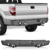 Rear Bumper Nilight Rear Step Bumper for 2009 2010 2011 2012 2013 2014 Ford F150 Full Width Pickup Truck Rear Step Textured Black Solid Steel Offroad with 2X Upgraded 18W LED Lights D-Rings, 2 Years Warranty