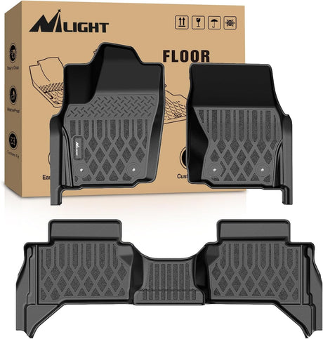 TPE Floor Mats for Toyota Tacoma 2024 2025 2026 Double Cab (Not for Hybrid) All Weather Custom Fit Heavy Duty Floor Liners