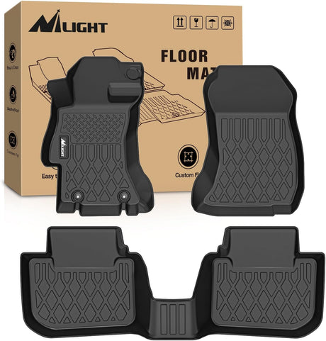 TPE Floor Mats for Subaru Crosstrek XV Crosstrek 2013 2014 2015 2016 2017, All Weather Custom Fit Heavy Duty Floor Liners