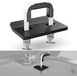 Trailer Hitch Tightener for 2 Inch Trailers Hitches Mount Anti Rattle Heavy Duty Steel with Rubber Cover White U Bolt Matte Black Plate Electrophoresis Anti-Rust Triple Protective