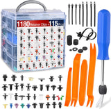 1295Pcs Car Push Retainer Clips Auto Fasteners Kit-37 Sizes Nylon Bumper Fender Rivets with 5 Fasteners Remover 10 Cable Ties for Toyota GM Ford Honda Chevy BMW Benz Audi Nissan