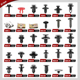 941Pcs Car Push Retainer Clips Auto Fasteners Kit Included 30 Sizes Nylon Bumper Fender Rivets Door Trim Panel Clips with 1 Fasteners Remover 10 Cable Ties for Toyota GM Ford Honda Chevy