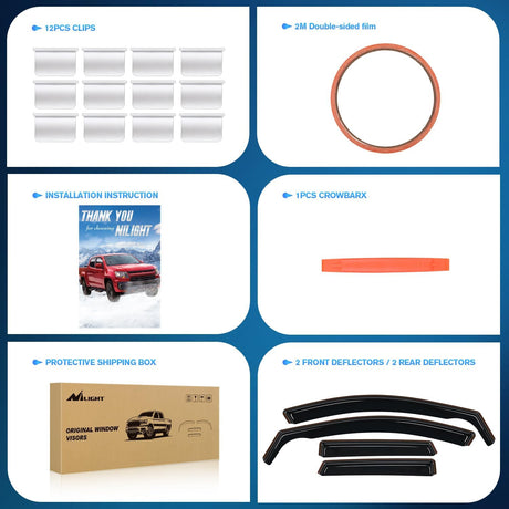 Vent Window Visors for Hyundai Santa Cruz 2022 2023 2024 2025 2026，Inside Mount Rain Guards, Smoke Tinted Window Deflectors, Wind & Rain Protection-4PCS