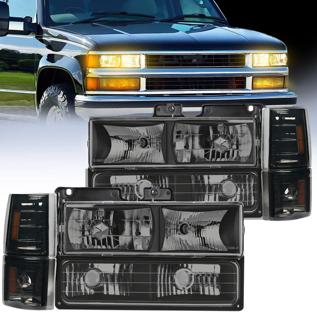 Headlight Assembly Headlight Assembly Chrome Case Smoke Reflector For